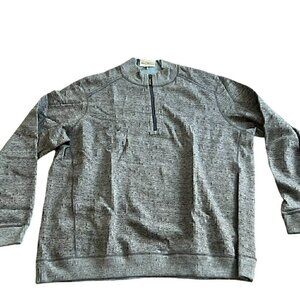 Tommy Bahama Mens 1/4 Zip Pullover Shirt XXL Gray Blue Long Sleeve Reversible
